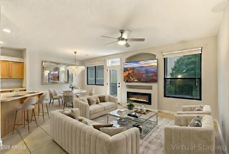 Living Dining Room virtually staged