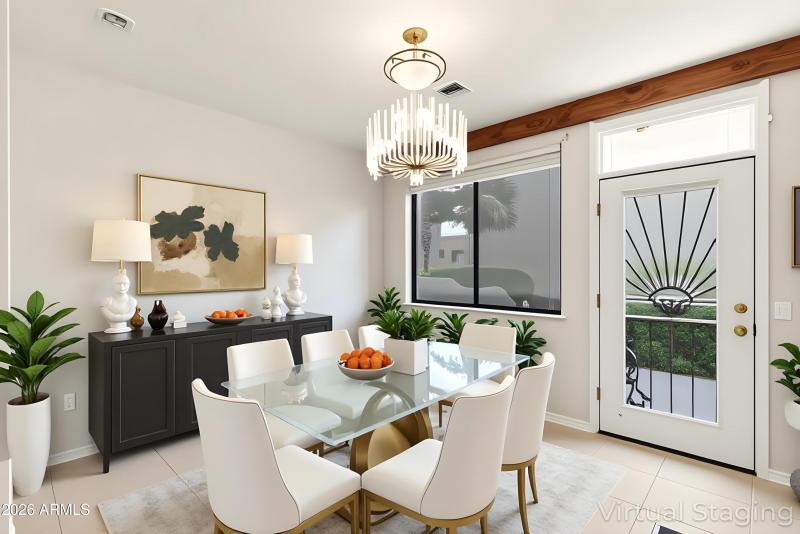 Dining Room virtually staged