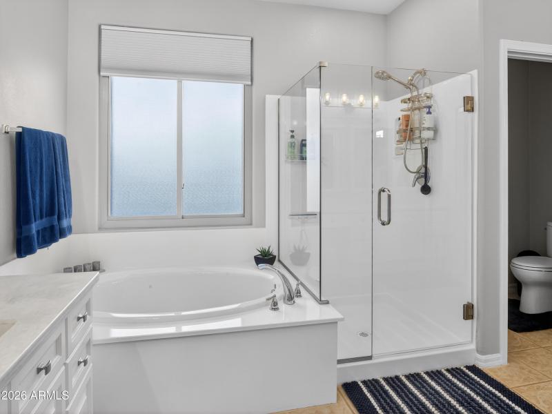 Soaking Tub and Glass Shower