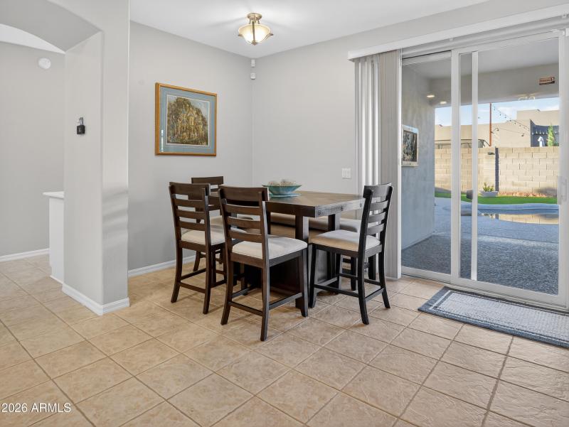 Dining Area with Patio Views