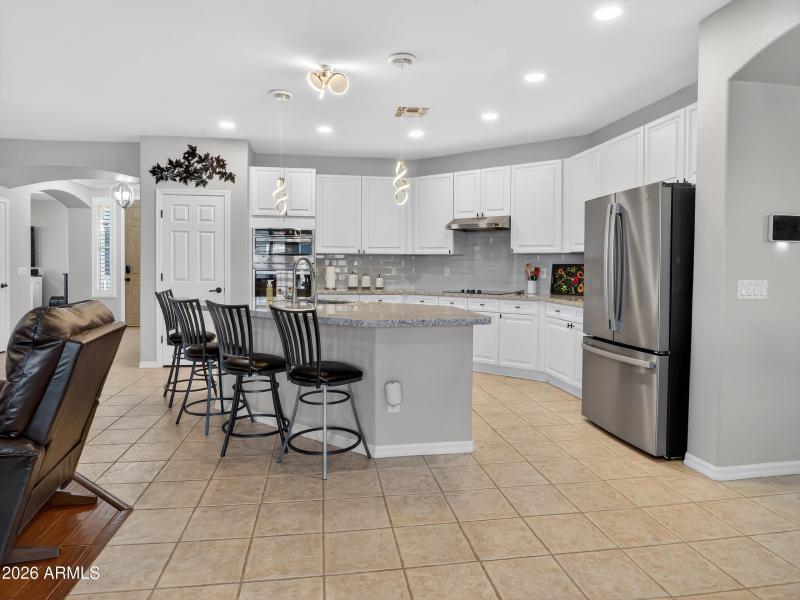 Kitchen with Granite Island