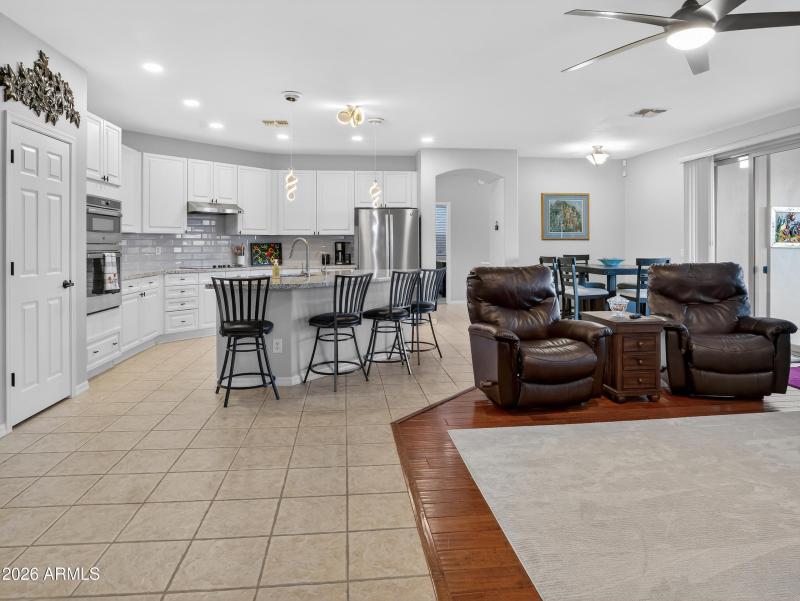 Open Living and Kitchen Layout