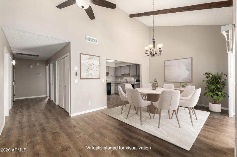 Staged Entrance & Dining Area