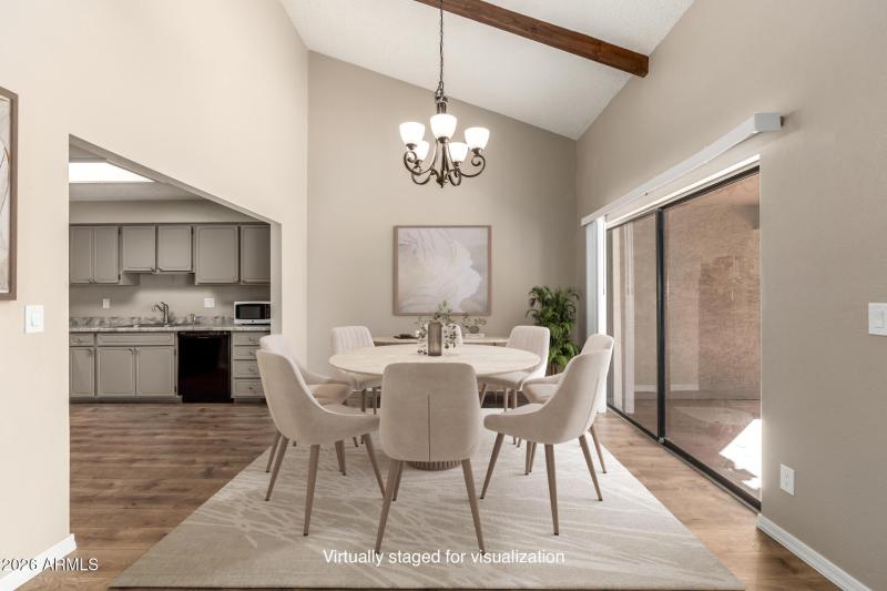 Staged Dining Area