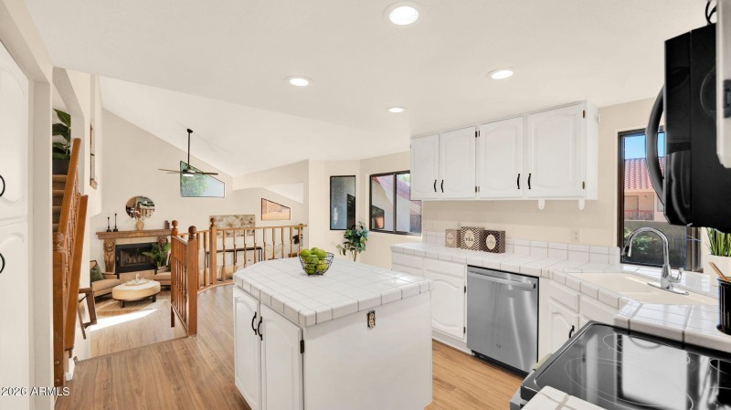 Kitchen Opens To Family Room