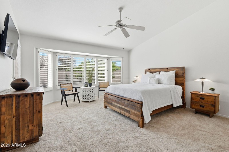 Master Suite with Plantation Shutters