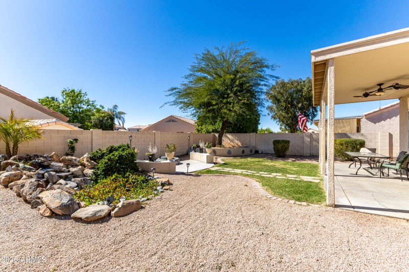 SHADE TREES & WATERFALL