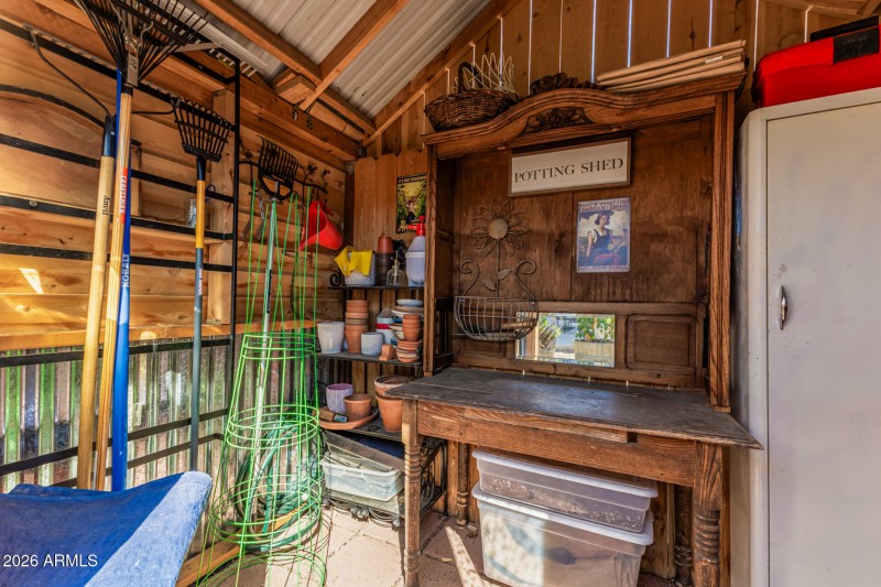 Custom built potting shed 2