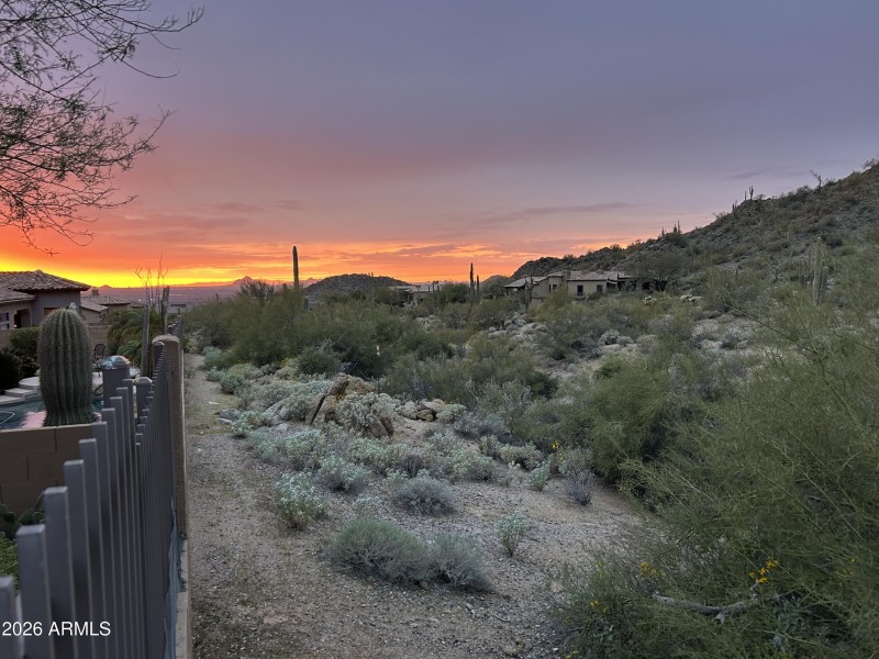 sunset - along the fenceline looking wes