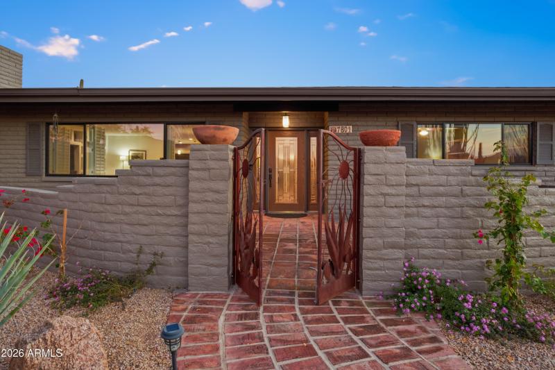 Dusk Front Entry Gate