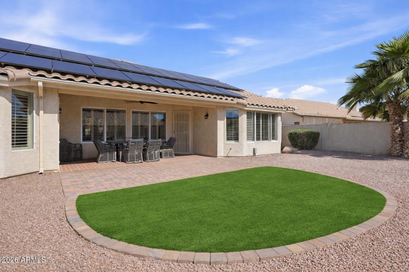 Paver Patio and Synthetic Grass