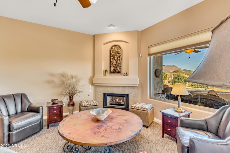 Beautiful Gas Burning Fireplace at Great