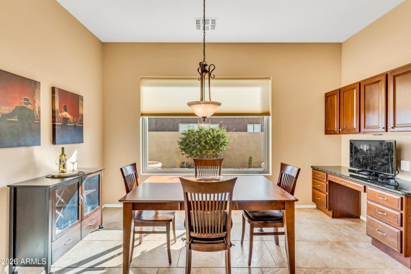 Cafe Eat in off Kitchen with Built-Ins