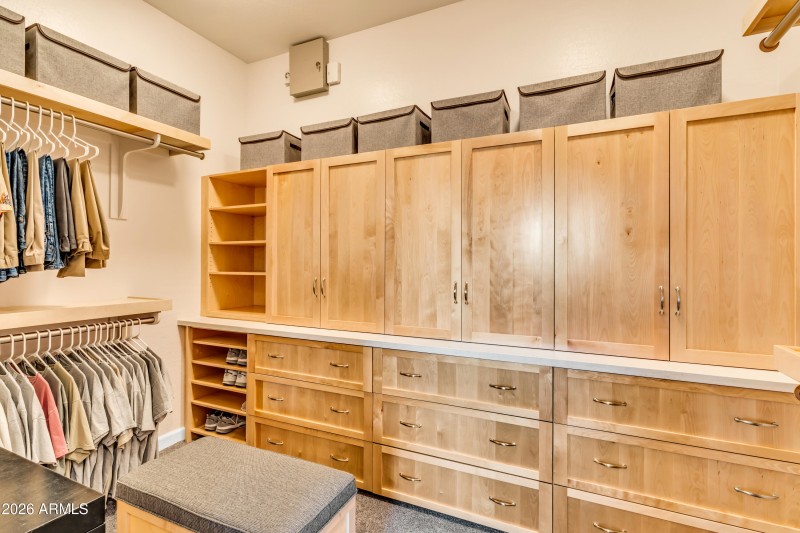 Owner's Closet with Built Ins