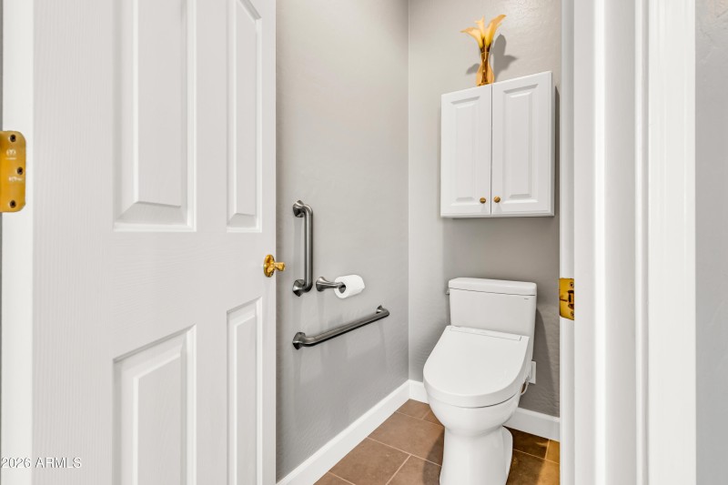 Commode with Grab Bars