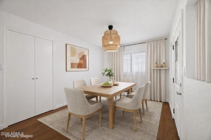 Dining off kitchen digital rendering