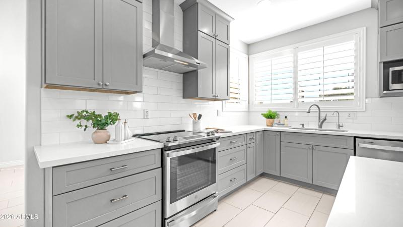 Shaker Cabinets and Tile Backsplash