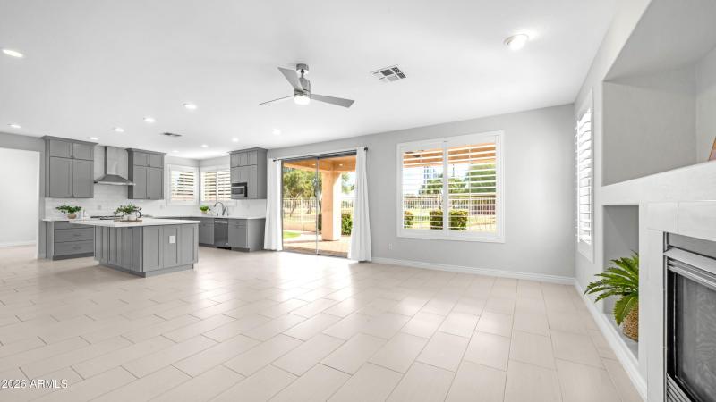 Large Family Room Open to Patio