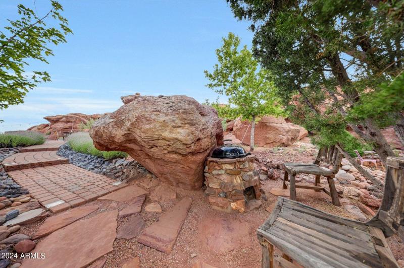 Pizza oven at Rock House