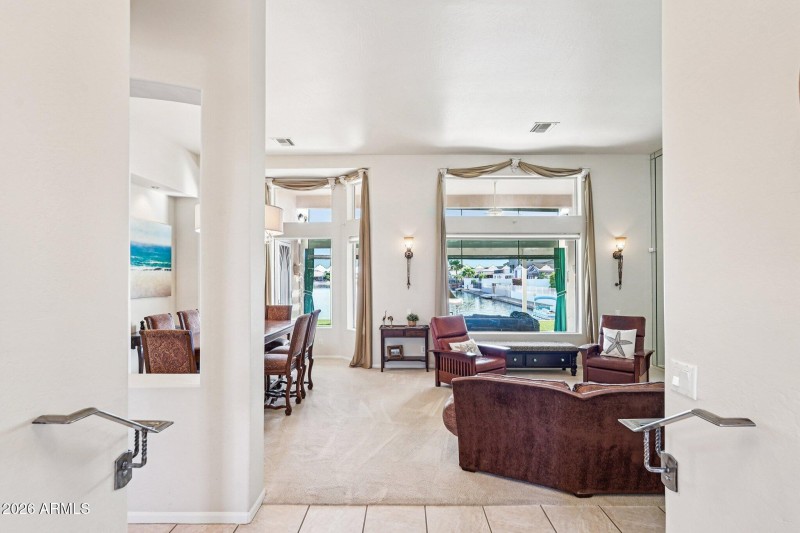 View to Living Rm and Lake!