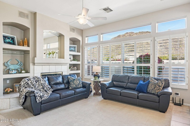 Family Room has Great Mountain Views