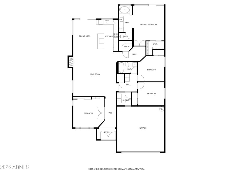 1441 E Glenhaven Drive 2D Floor Plan