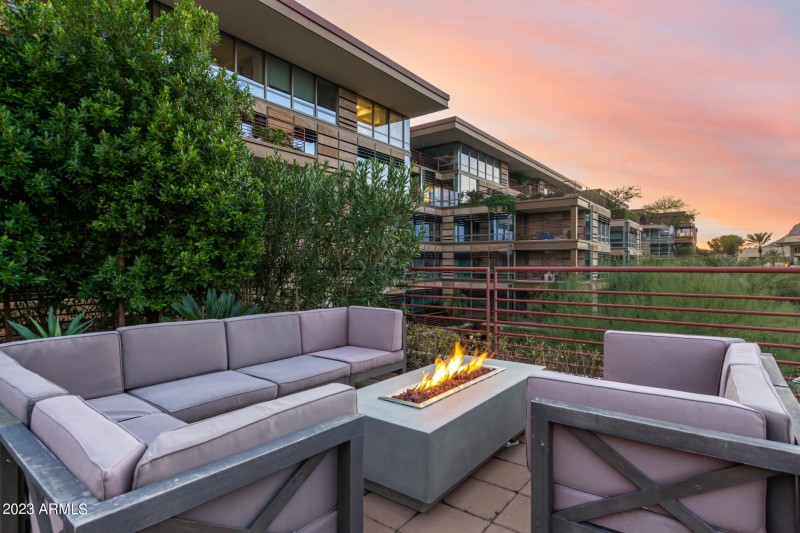 Private Patio with Firepit