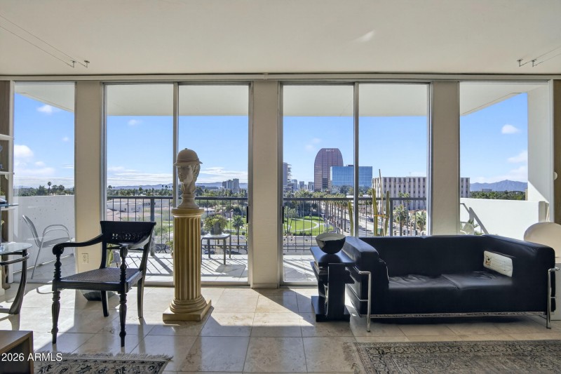 Downtown and Mountain Views