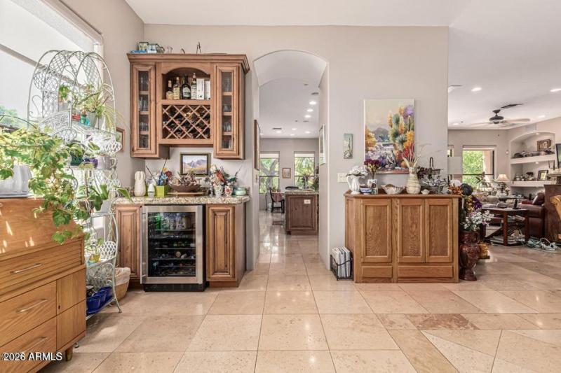 Dining Area with wine fridge
