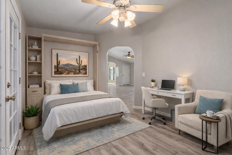 virtually staged den