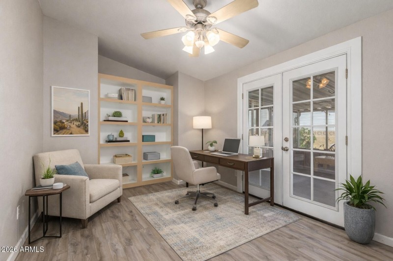 Virtually staged office