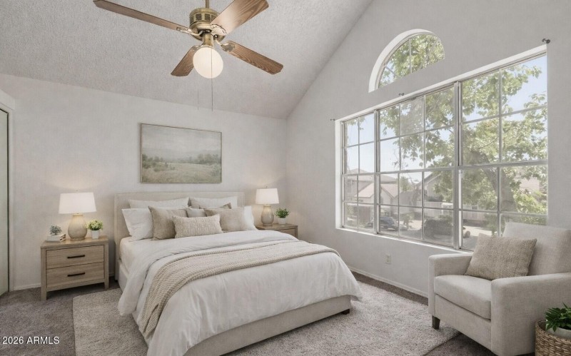 Virtually staged bedroom 1