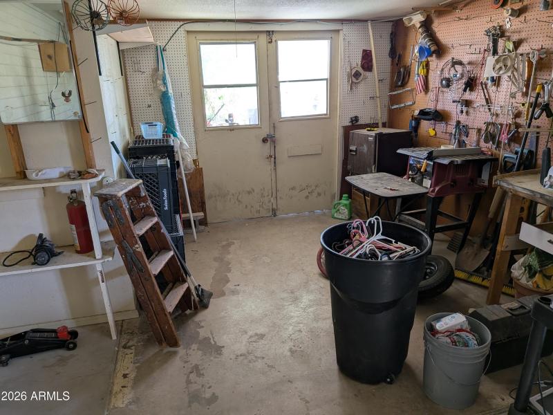 Golf Cart garage/workshop area