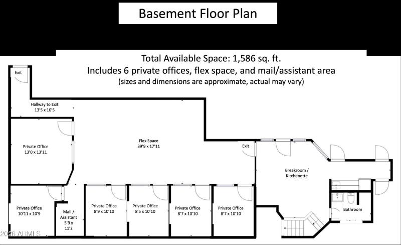 Floor Plan Basement Offices
