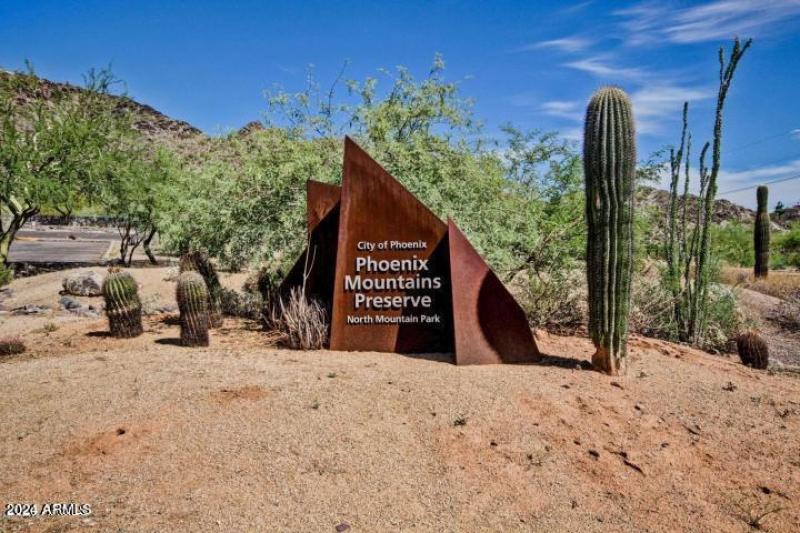 North mountain preserve sign
