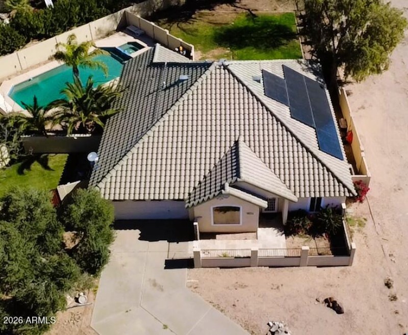 Aerial view of property