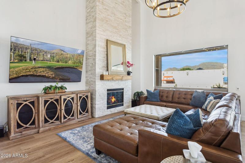 Stacked Stone Gas Fireplace