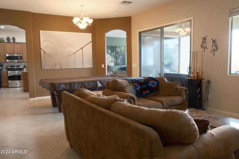 game room facing kitchen