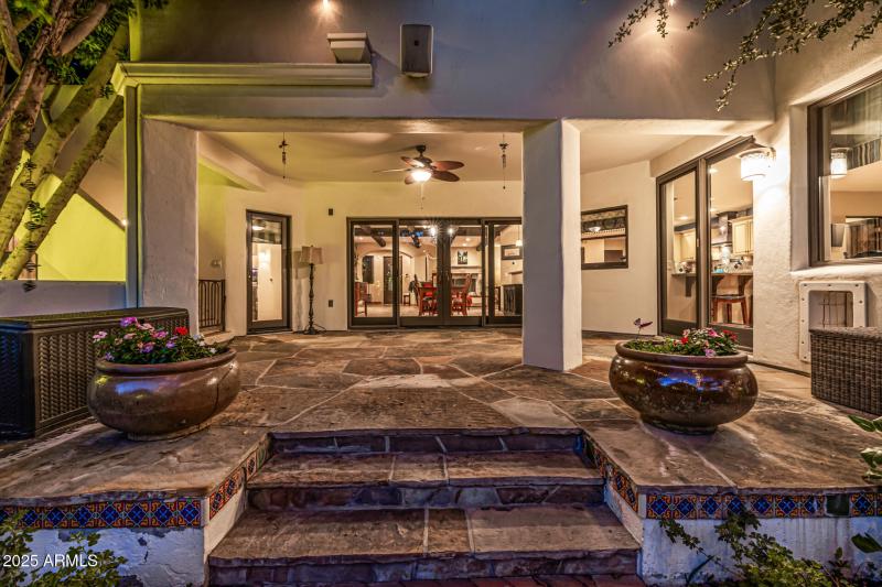 Covered backyard patio