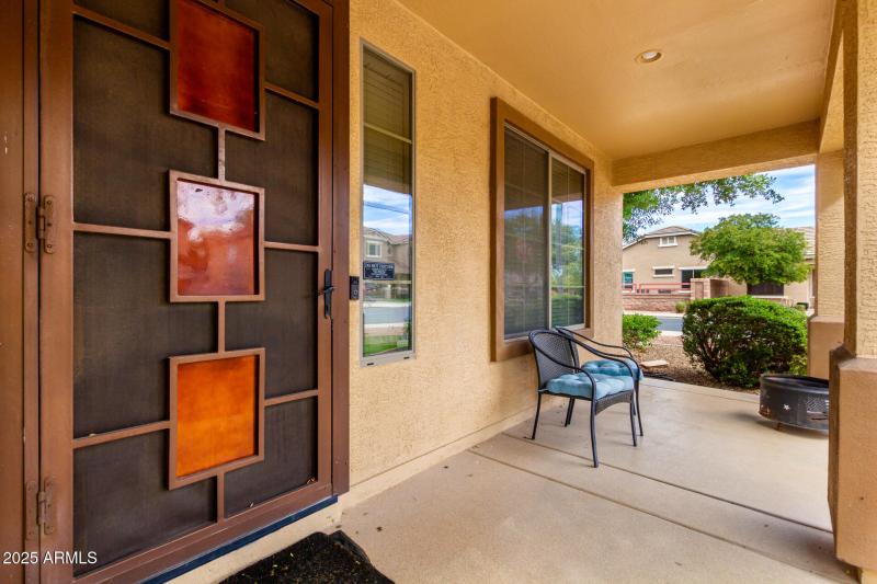 inviting front patio