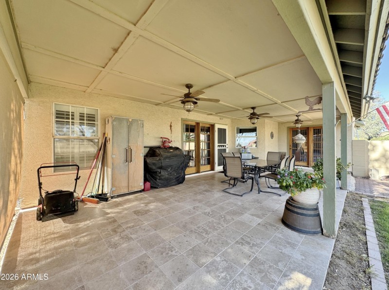 Huge covered patio