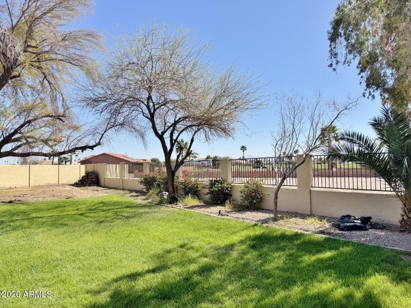 View of golf course from yard