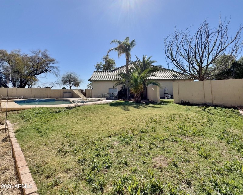 Separate yard and pool