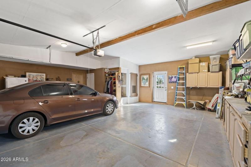 Oversized Garage Interior with Storage
