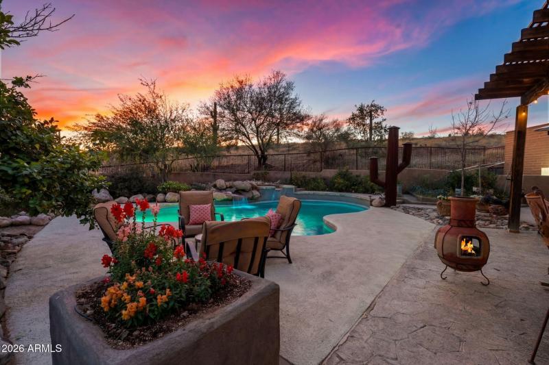 Twilight Pool & Fire Feature