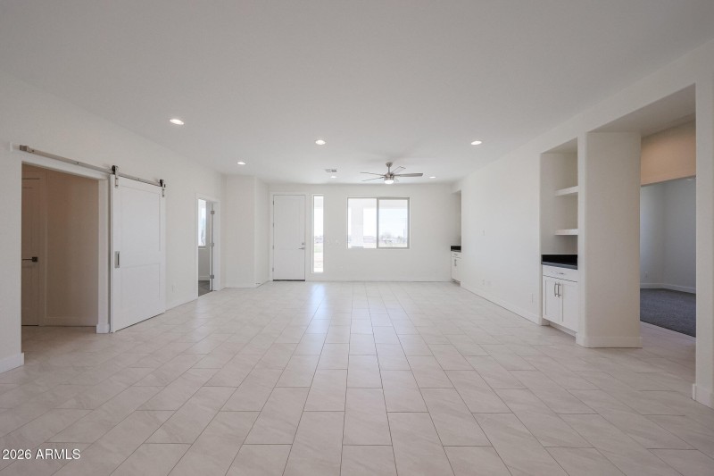 View from kitchen to front door