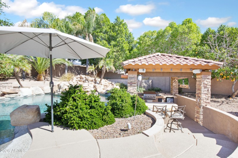 Gazebo with Built-in-BBQ
