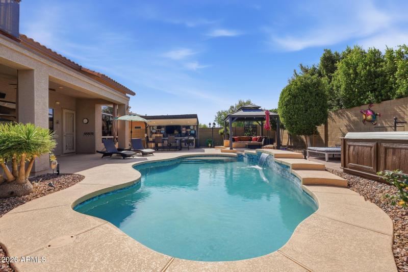 Sparkling Pool with Water Spill