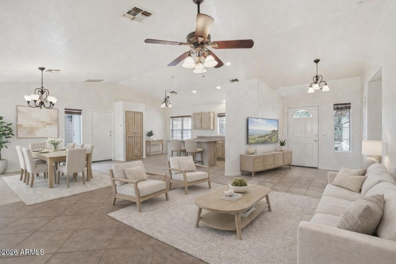 Virtually Staged Living Space