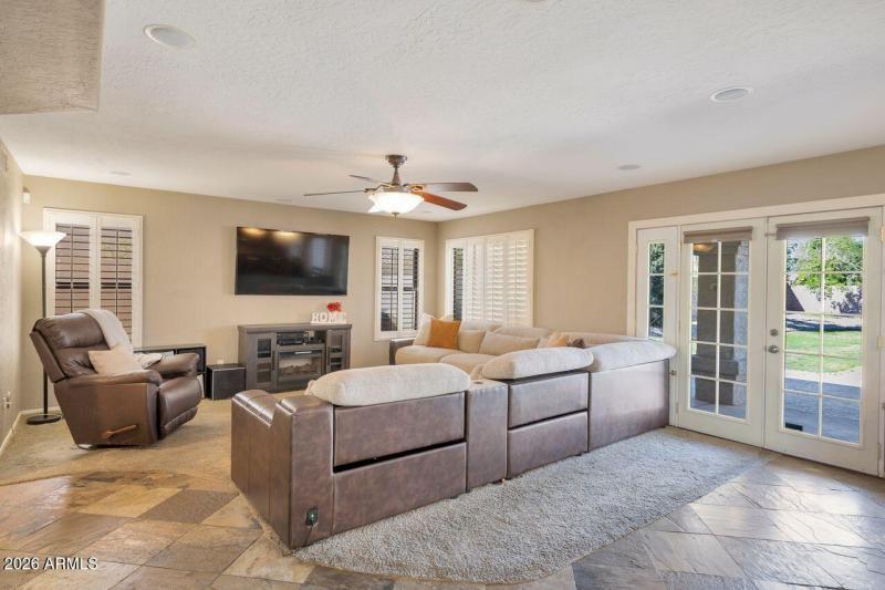 French doors to the back